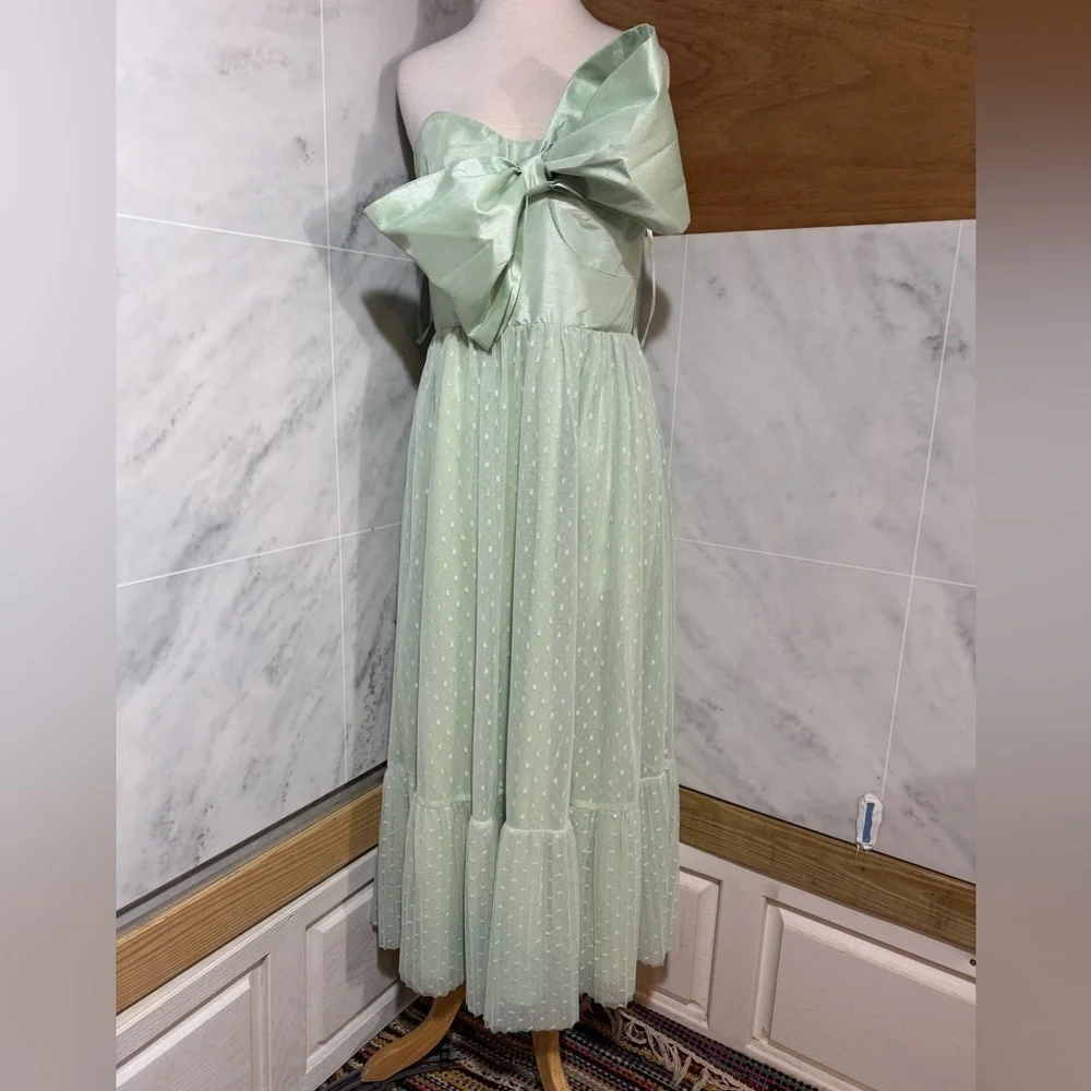 - 😊Anthropologie  Hutch Tulle Bow-Tie Midi Dress size 10 - Picture 4 of 12